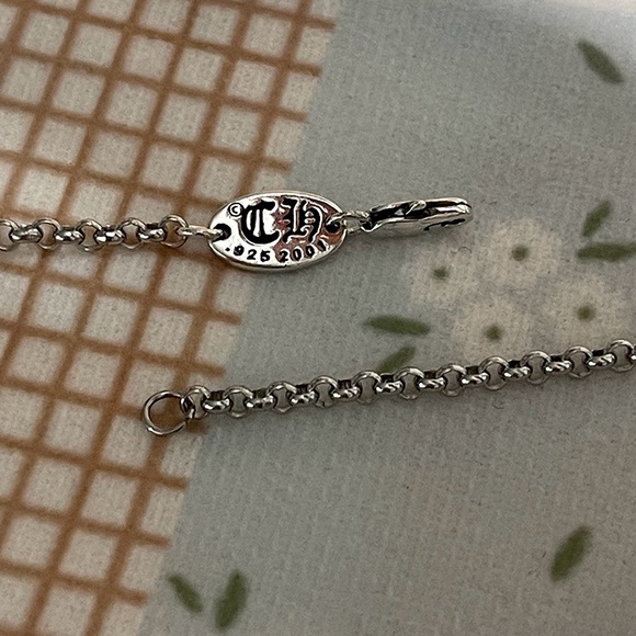 Chrome Hearts Tiny Cross Charm Silver Necklace - Picture 7 of 8